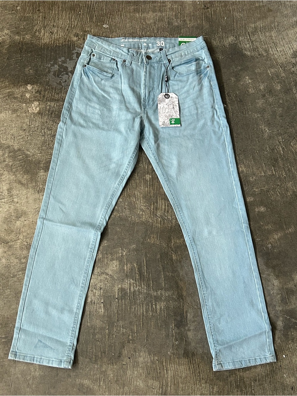 Lrg Light Blue Wash Slim Straight Jeans